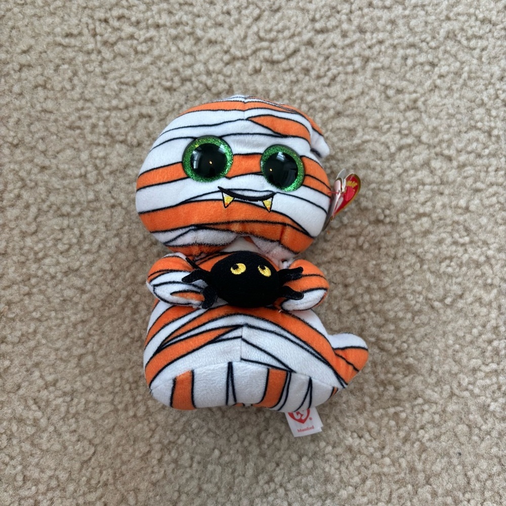 Ty Beanie Boos Orange and White Mummy the Mumford